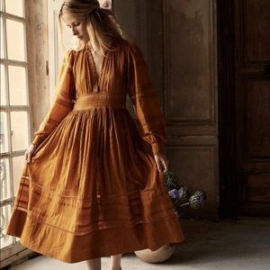 Doen Vicia Dress in Yellow Jasper